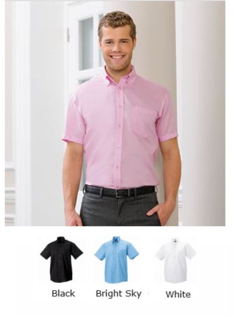 Russell Collection 957M Mens s/ sleeve Classic Business Shirt  Russell Collection 957M Mens s/ sleeve Classic Business Shirt